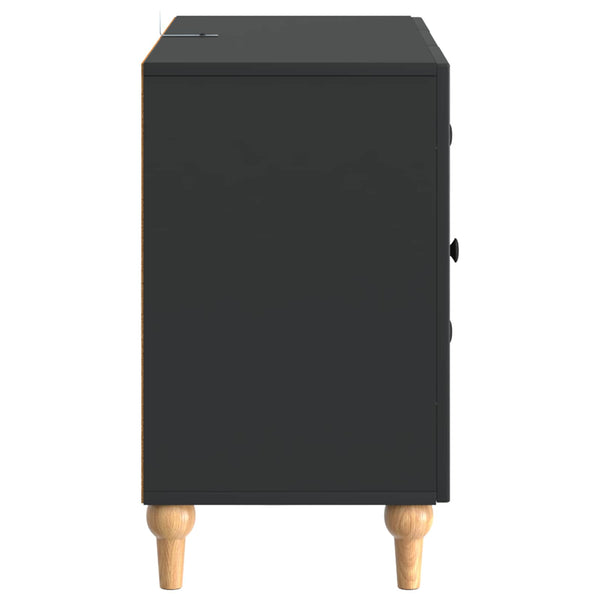 TV-kaappi laatikon kanssa Musta 89 x 34,5 x 60 cm Tekninen puu