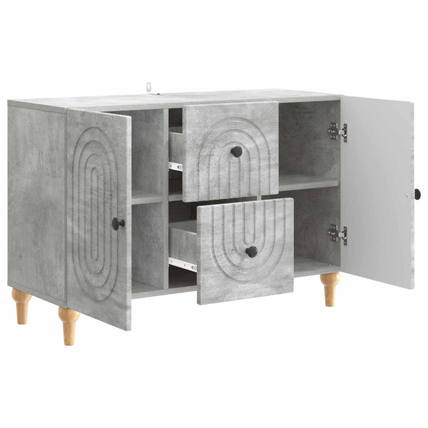 TV-kaappi Betoninharmaa 89 x 34,5 x 60 cm Tekninen puu