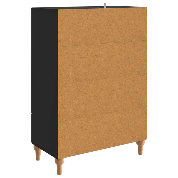 Sivupöytä laatikon kanssa Musta 66 x 34,5 x 95 cm Tekninen puu