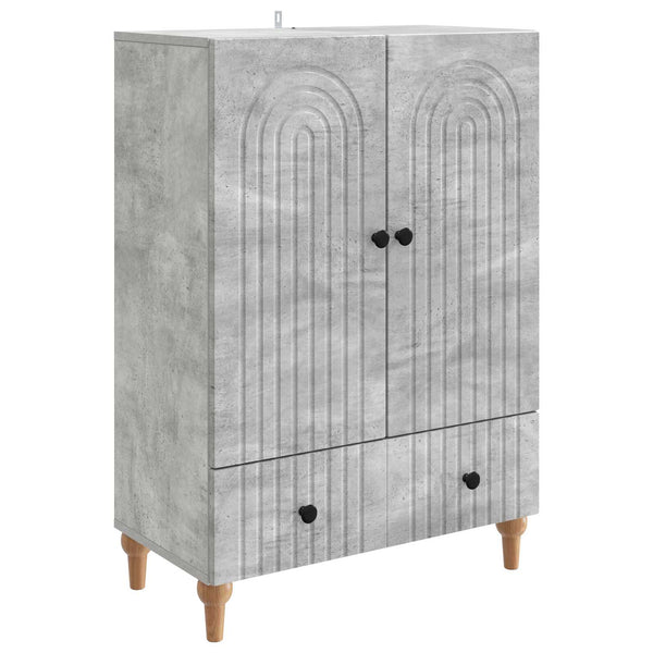 Sivupöytä Betoninharmaa 66 x 34,5 x 95 cm Tekninen puu