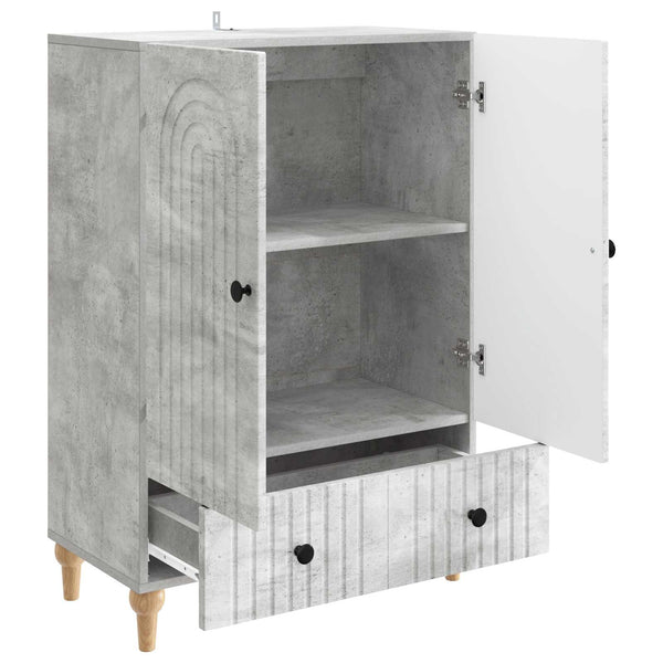 Sivupöytä Betoninharmaa 66 x 34,5 x 95 cm Tekninen puu