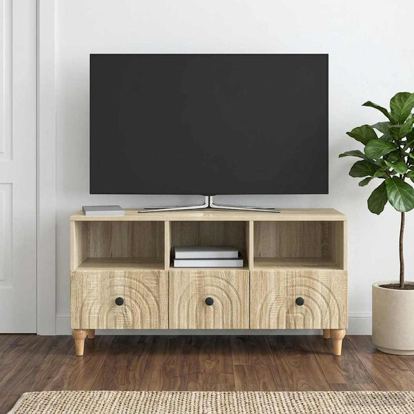 TV-kaappi 102 x 34,5 x 50 cm Sonoman tammi Käsitelty puu