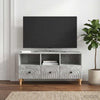 TV-kaappi 102 x 34,5 x 50 cm Betoni Harmaa Käsitelty puu