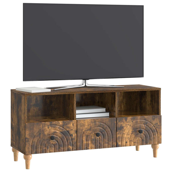 TV-kaappi 102 x 34,5 x 50 cm Savustettu Tammi Käsitelty puu