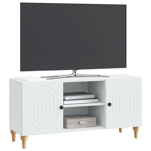 TV-kaappi valkoinen 102 x 34,5 x 50 cm Tekninen puu