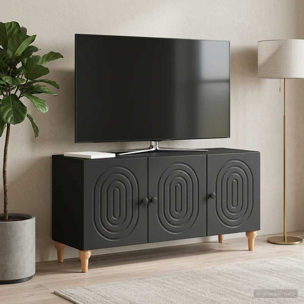 TV-kaappi 99 x 34,5 x 50 cm Musta Tekninen puu
