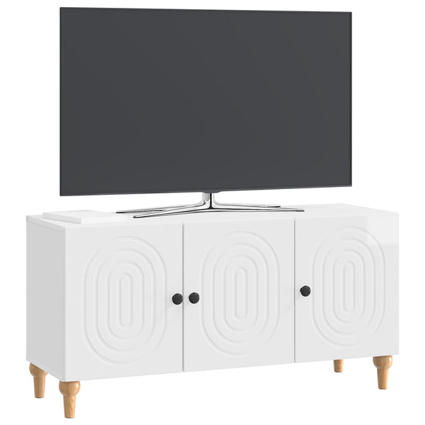 TV-kaappi 99 x 34,5 x 50 cm Korkeakiiltoinen valkoinen