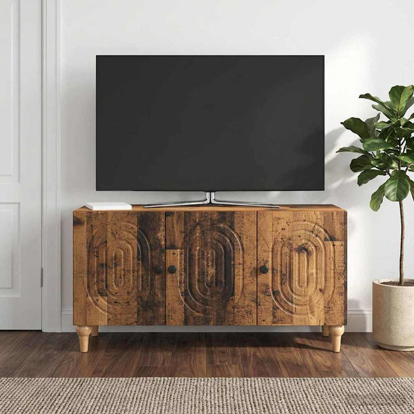 TV-kaappi 99 x 34,5 x 50 cm Vanha puu Tekninen puu