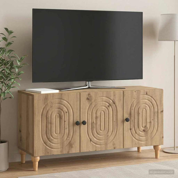 TV-kaappi 99 x 34,5 x 50 cm Artisaanitammi Tekninen puu