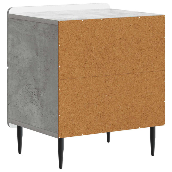 Yöpöytäkaappi Betoninharmaa 43 x 34,5 x 49,5 cm Tekninen puu
