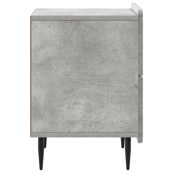 Yöpöytäkaappi Betoninharmaa 43 x 34,5 x 49,5 cm Tekninen puu