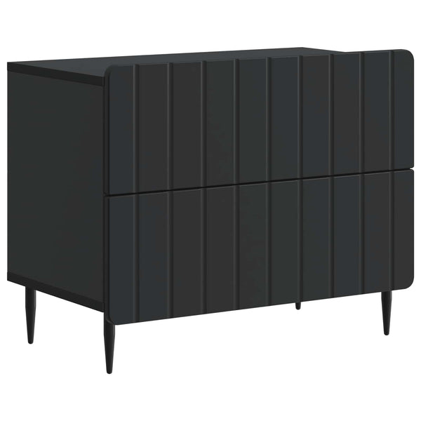 Yöpöytäkaappi Musta 62 x 34,5 x 49,5 cm Tekninen puu