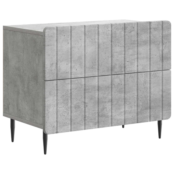 Yöpöytäkaappi Betoninharmaa 62 x 34,5 x 49,5 cm Tekninen puu