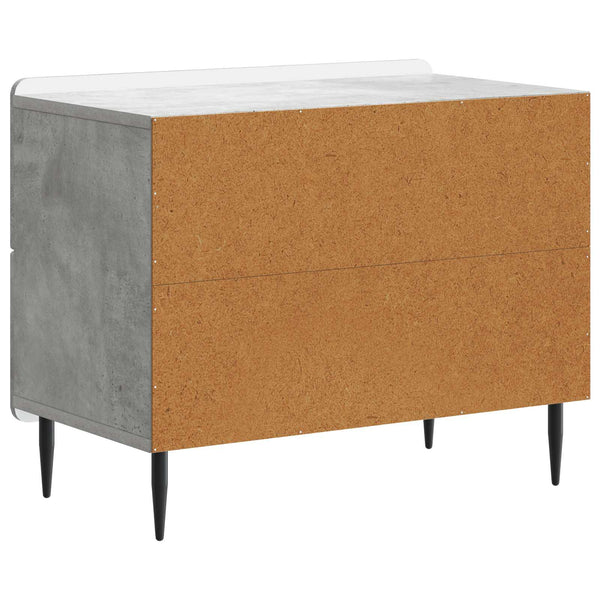 Yöpöytäkaappi Betoninharmaa 62 x 34,5 x 49,5 cm Tekninen puu