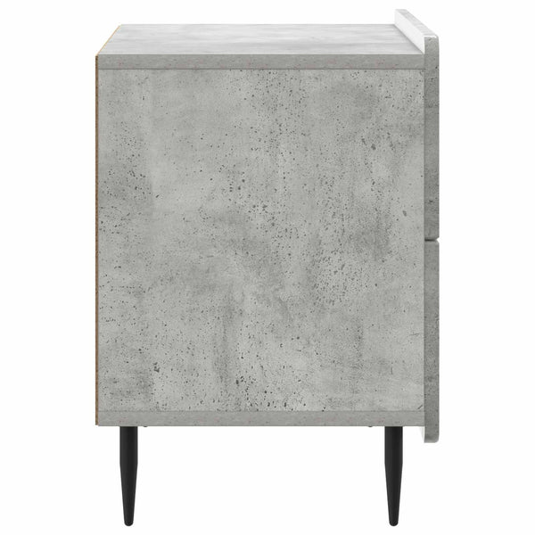 Yöpöytäkaappi Betoninharmaa 62 x 34,5 x 49,5 cm Tekninen puu