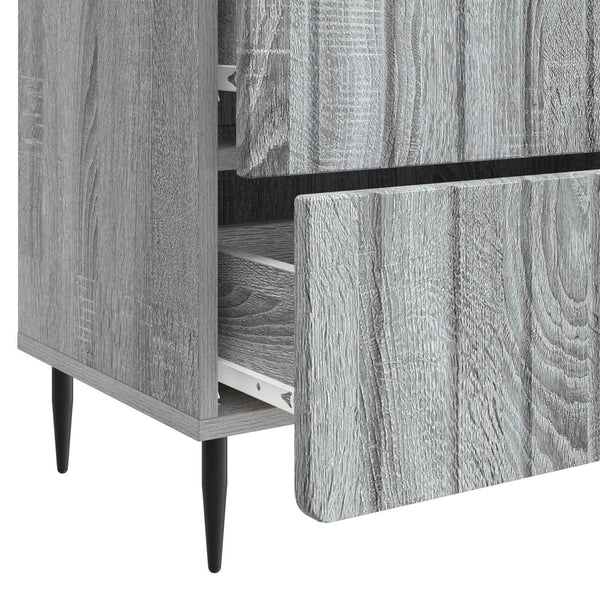 Yöpöytäkaappi Harmaa sonoma 62 x 34,5 x 49,5 cm Tekninen puu
