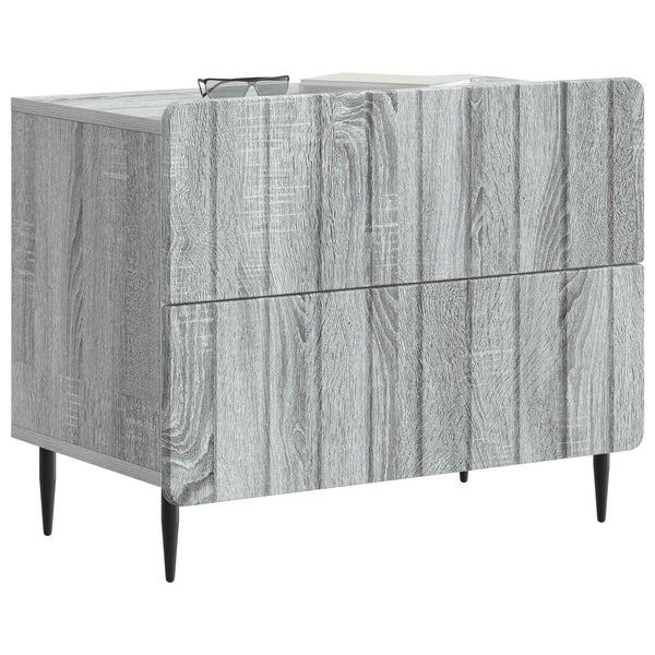 Yöpöytäkaappi Harmaa sonoma 62 x 34,5 x 49,5 cm Tekninen puu