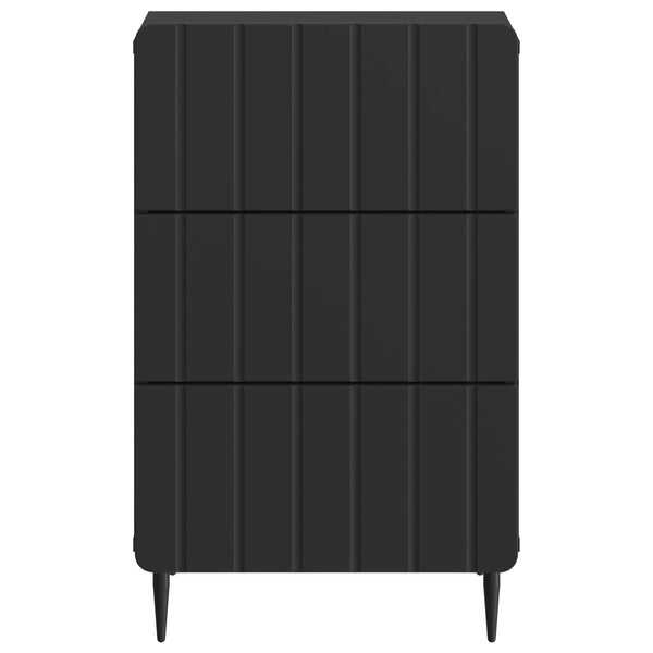 Yöpöytäkaappi laatikon kanssa Musta 43x 41 x 68 cm Tekninen puu