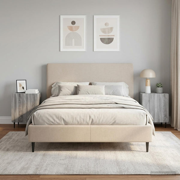 Yöpöytäkaappi 2 kpl Harmaa sonoma 43 x 34,5 x 52 cm