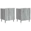 Yöpöytäkaappi 2 kpl Harmaa sonoma 43 x 34,5 x 52 cm