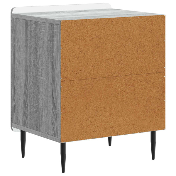 Yöpöytäkaappi 2 kpl Harmaa sonoma 43 x 34,5 x 52 cm