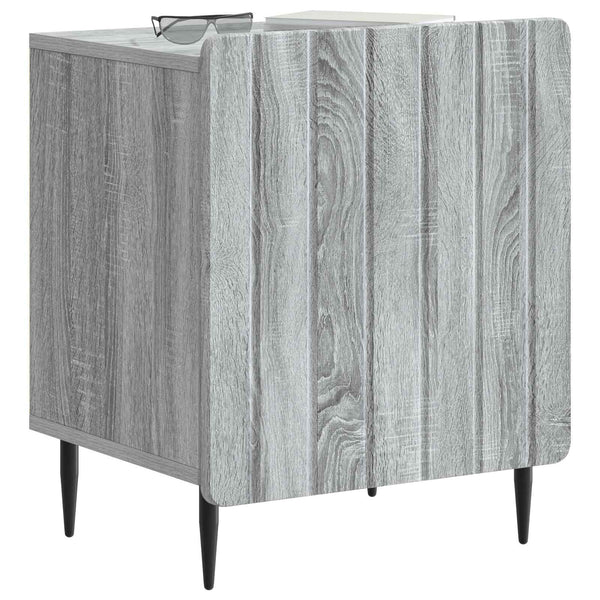 Yöpöytäkaappi 2 kpl Harmaa sonoma 43 x 34,5 x 52 cm