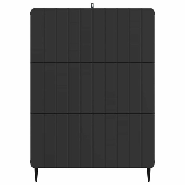 Laatikkokaappi 66 x 34,5 x 92 cm Tekninen puu Musta
