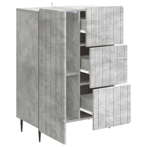 Sivupöytä Betoninharmaa 66 x 34,5 x 91,5 cm Tekninen puu