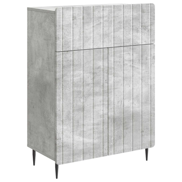 Sivupöytä Betoninharmaa 66 x 34,5 x 92 cm Tekninen puu