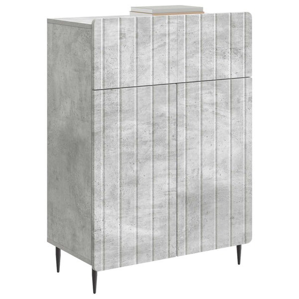 Sivupöytä Betoninharmaa 66 x 34,5 x 92 cm Tekninen puu