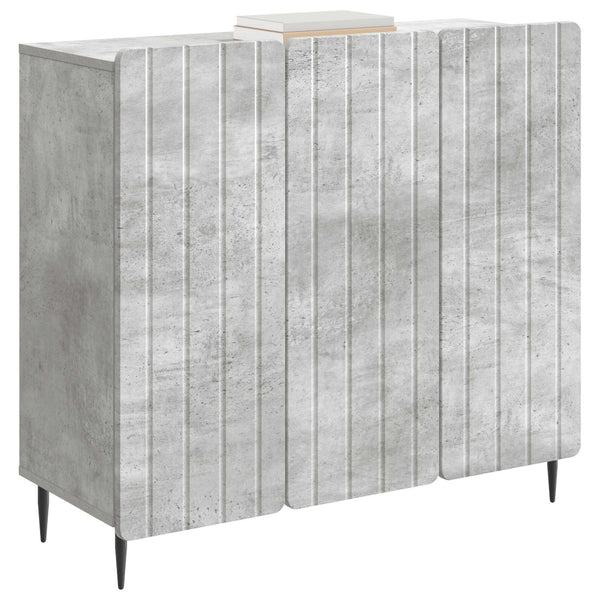Sivupöytä Betoninharmaa 89 x 34,5 x 82 cm Tekninen puu
