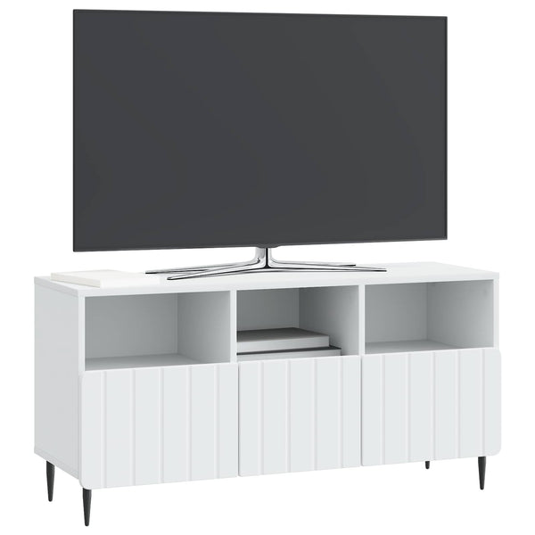 TV-kaappi valkoinen 102 x 34,5 x 50 cm Tekninen puu