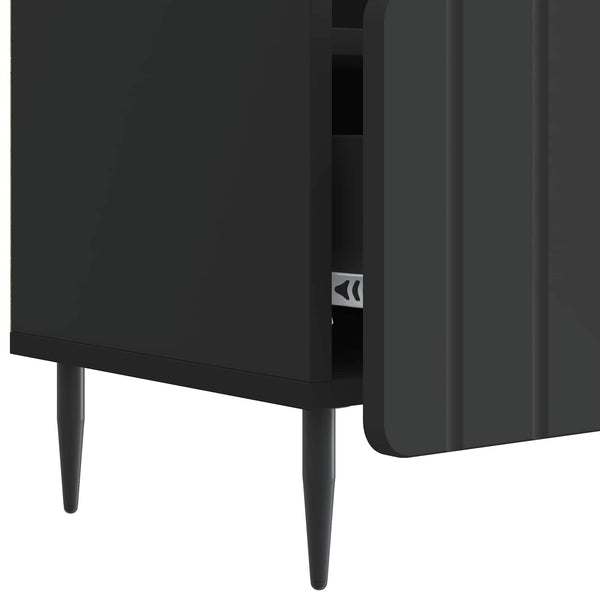 TV-kaappi laatikon kanssa Musta 102 x 34,5 x 50 cm Tekninen puu