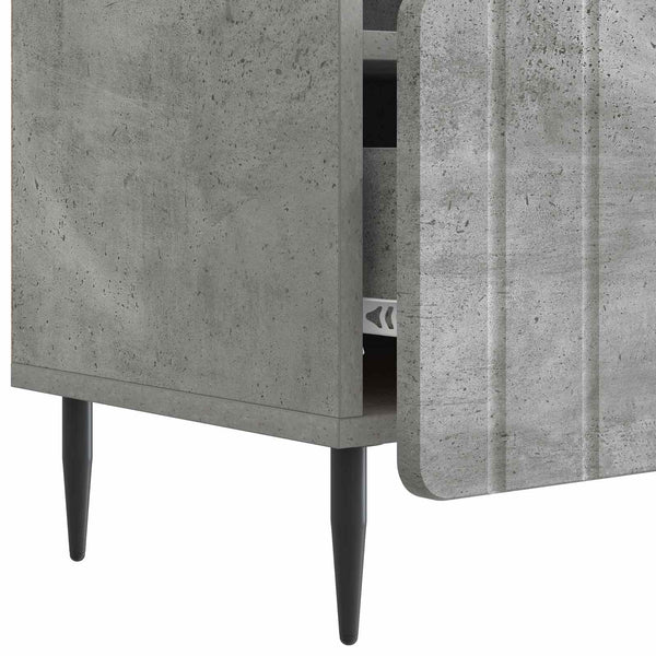TV-kaappi Betoninharmaa 102 x 34,5 x 50 cm Tekninen puu