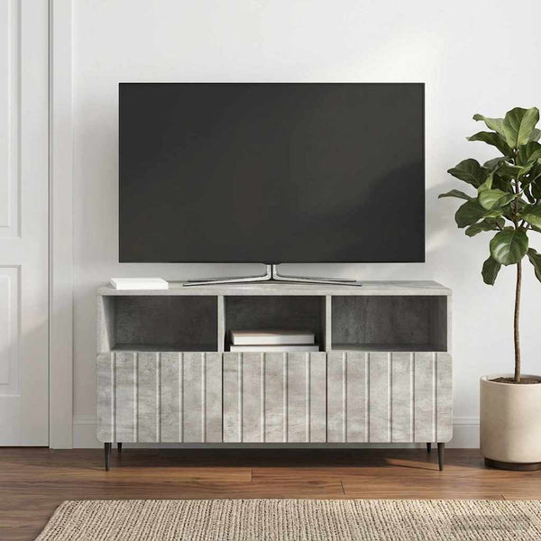 TV-kaappi Betoninharmaa 102 x 34,5 x 50 cm Tekninen puu
