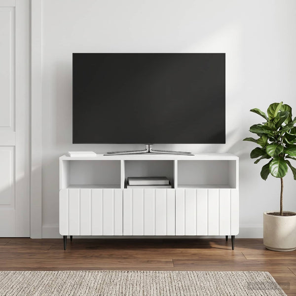 TV-kaappi Korkeakiiltoinen valkoinen 102 x 34,5 x 50 cm