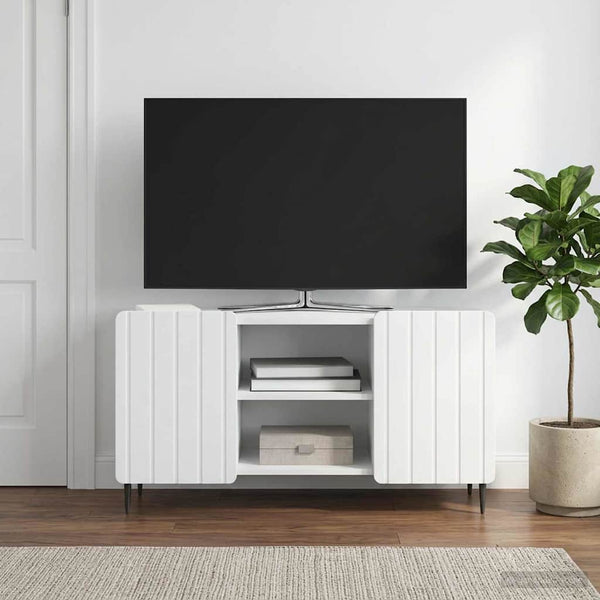 TV-kaappi valkoinen 102 x 34,5 x 52 cm Tekninen puu