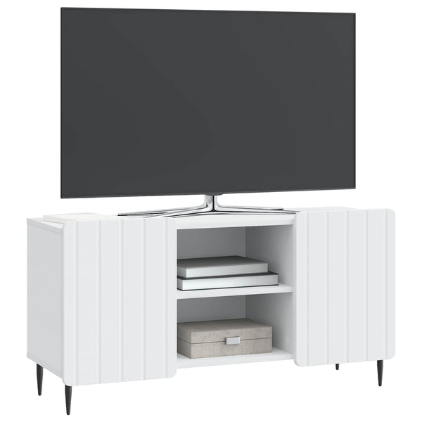 TV-kaappi valkoinen 102 x 34,5 x 52 cm Tekninen puu