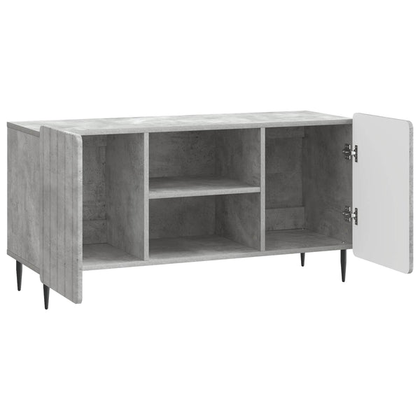 TV-kaappi 102 x 34,5 x 52 cm Betoninharmaa Tekninen puu