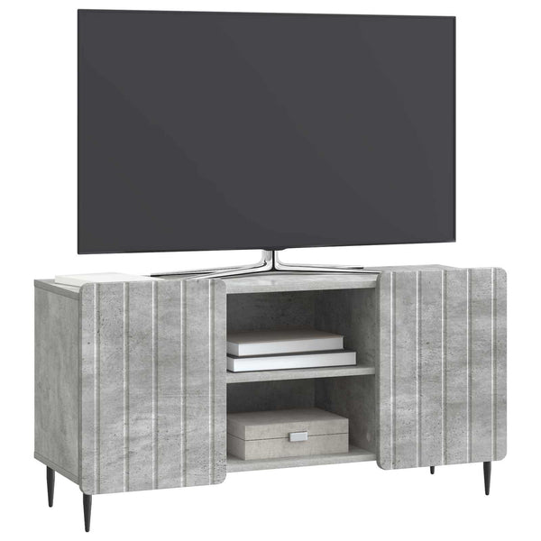TV-kaappi 102 x 34,5 x 52 cm Betoninharmaa Tekninen puu
