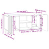 TV-kaappi 102 x 34,5 x 52 cm Betoninharmaa Tekninen puu