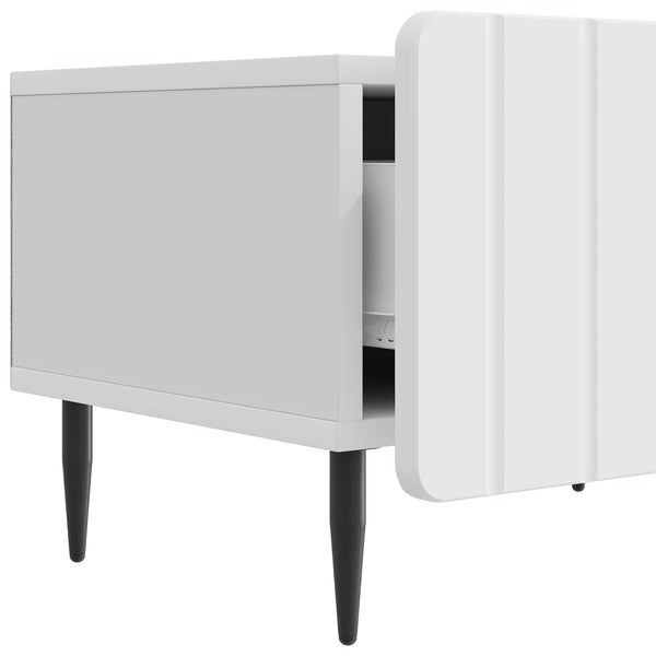 TV-kaappi valkoinen 147 x 34,5 x 32 cm Tekninen puu