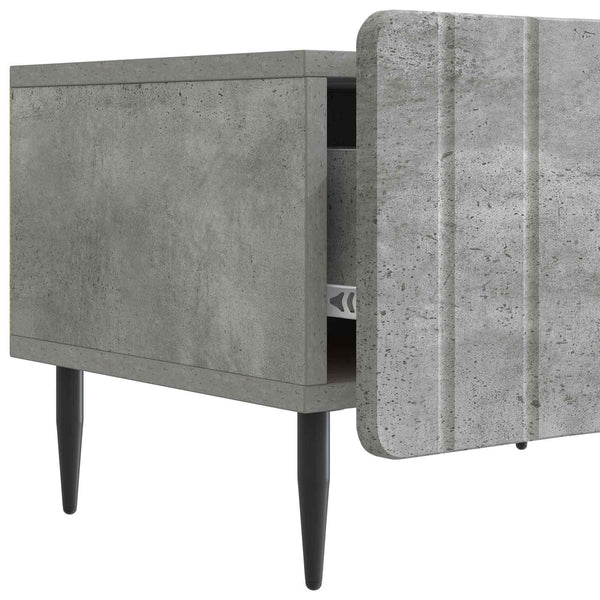 TV-kaappi Betoninharmaa 147 x 34,5 x 32 cm Tekninen puu