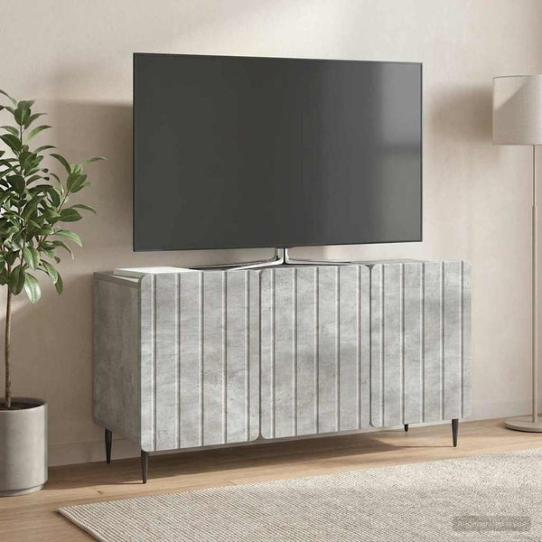 TV-kaappi 99 x 34,5 x 52 cm Betoninharmaa Tekninen puu
