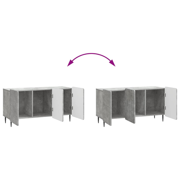 TV-kaappi 99 x 34,5 x 52 cm Betoninharmaa Tekninen puu