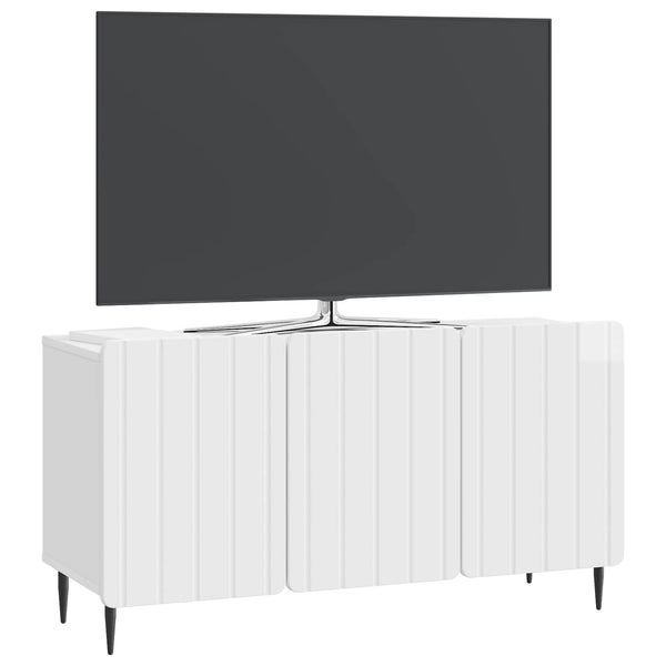 TV-kaappi 99 x 34,5 x 52 cm Korkeakiiltoinen valkoinen