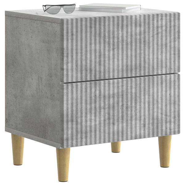 Yöpöytäkaappi Betoninharmaa 43 x 34,5 x 48 cm Tekninen puu
