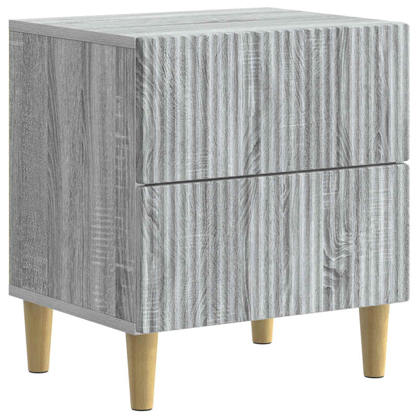 Yöpöytäkaappi 2 kpl Harmaa sonoma 43 x 34,5 x 48 cm