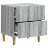 Yöpöytäkaappi 2 kpl Harmaa sonoma 43 x 34,5 x 48 cm