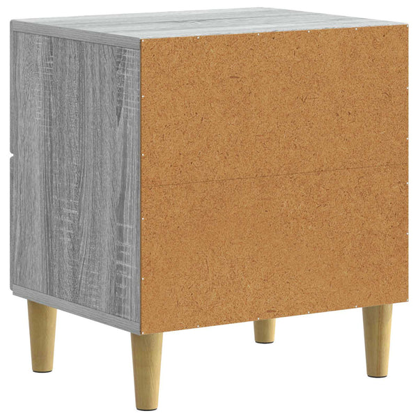 Yöpöytäkaappi 2 kpl Harmaa sonoma 43 x 34,5 x 48 cm